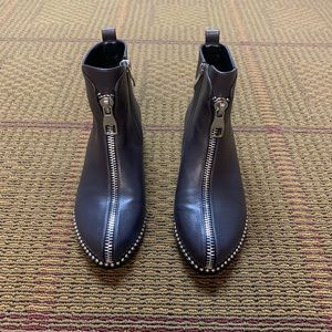 Ninety Union - Grey Bootie With Studs And Zipper - Brand New